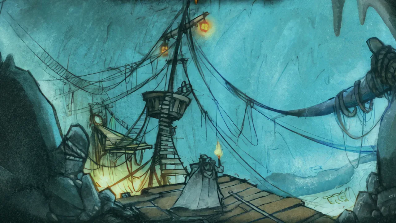 The Defias juggernaut moored in the vast cavern beneath Moonbrook
