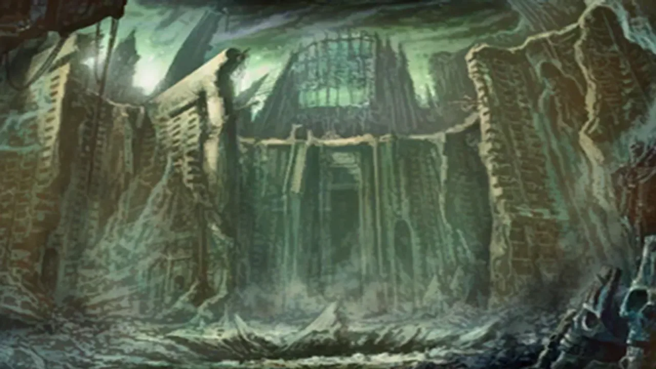 The shattered gate of Auchindoun's tombs