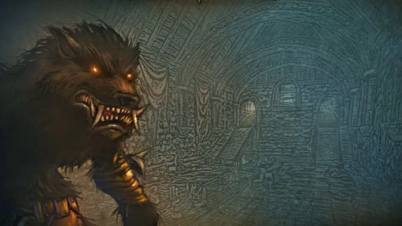 One of Arugal's worgen stalking the halls of Shadowfang Keep