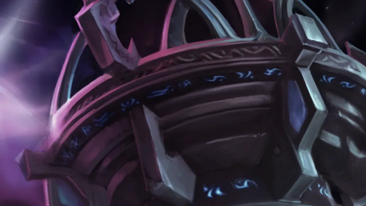 Malygos's floating platform in the swirling void of the Eye of Eternity