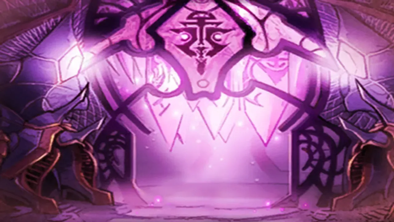 A glowing naaru chamber within Tempest Keep