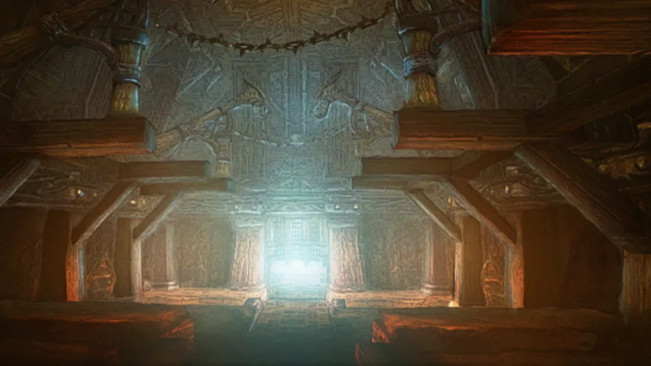 A vrykul throne hall at the top of Utgarde