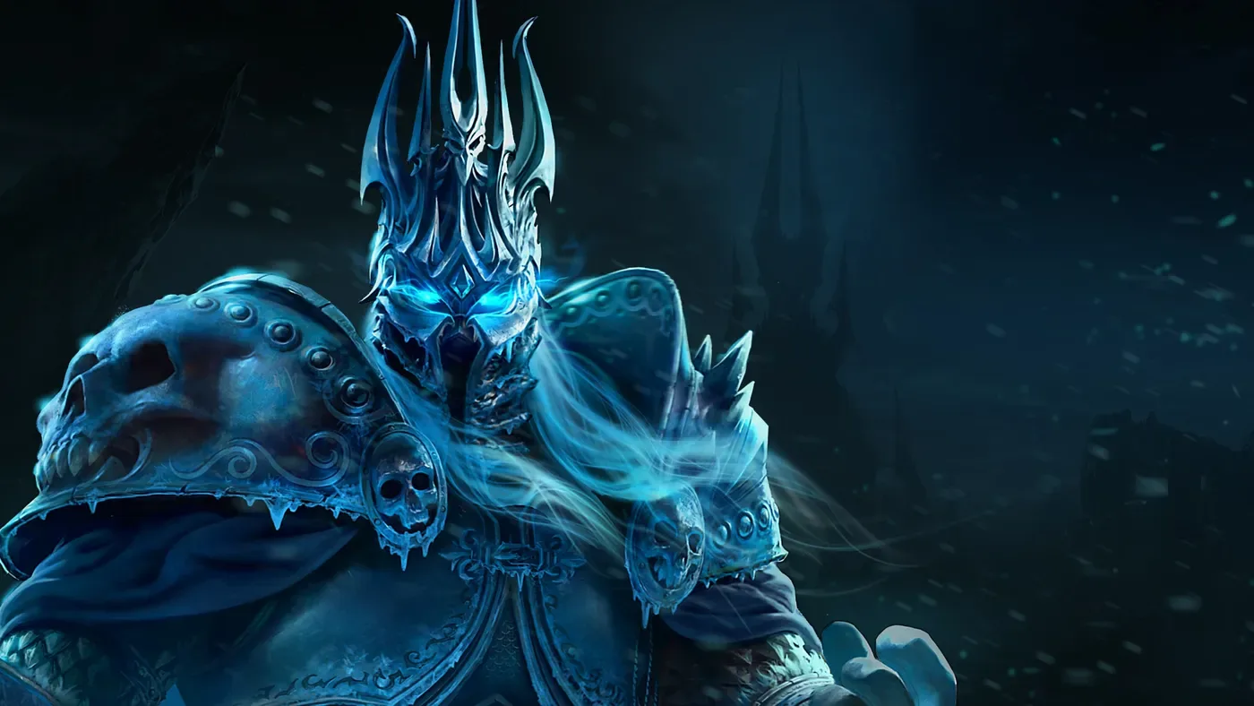 The Lich King in Blizzard's Wrath of the Lich King Classic launch art