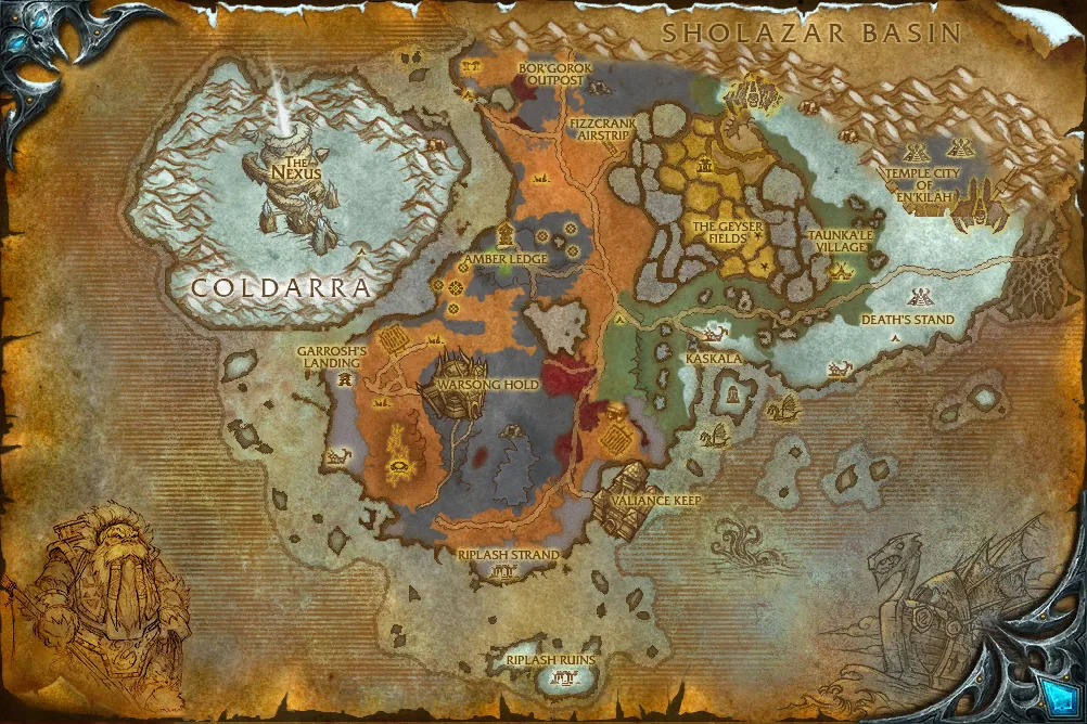 Borean Tundra map