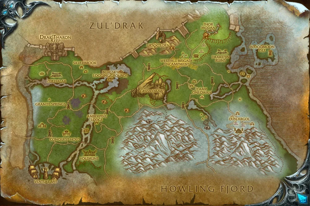 Mapa de Colinas Pardas