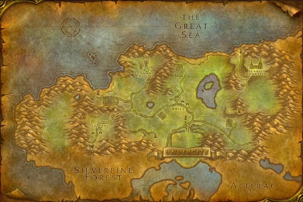 Tirisfal Glades map