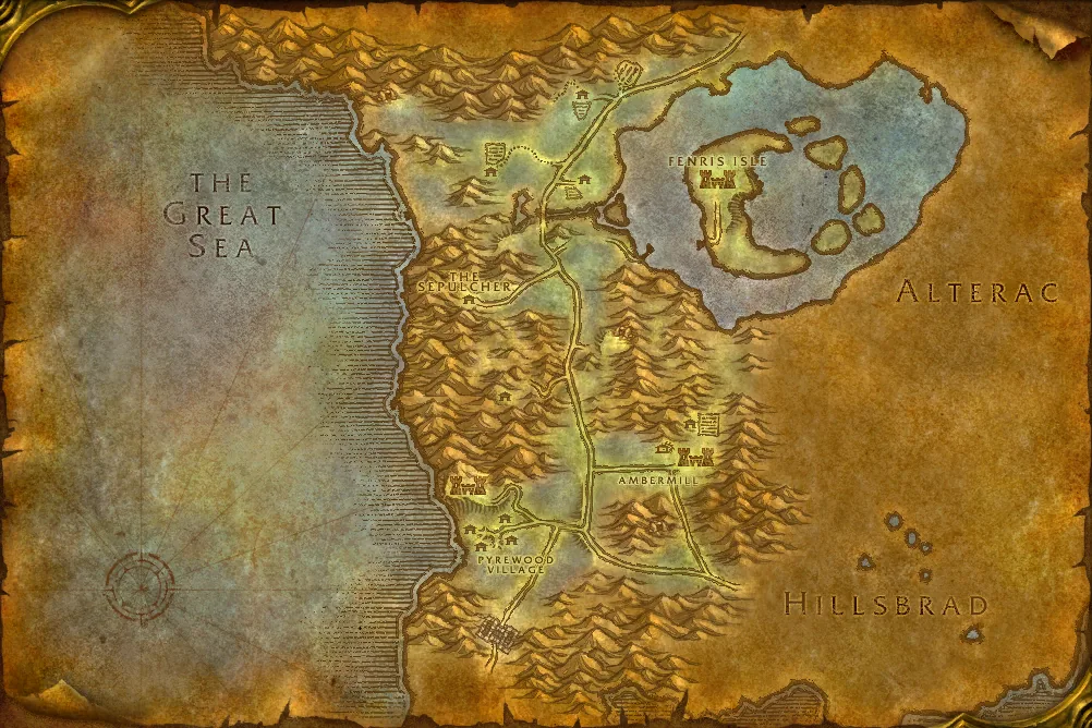 Silverpine Forest map