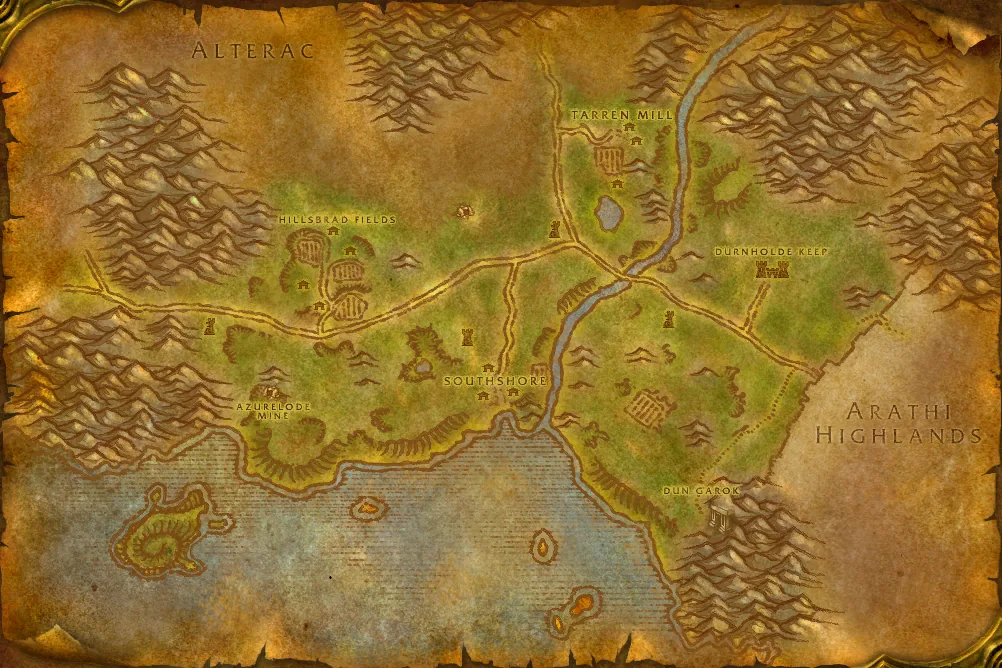 Hillsbrad Foothills map