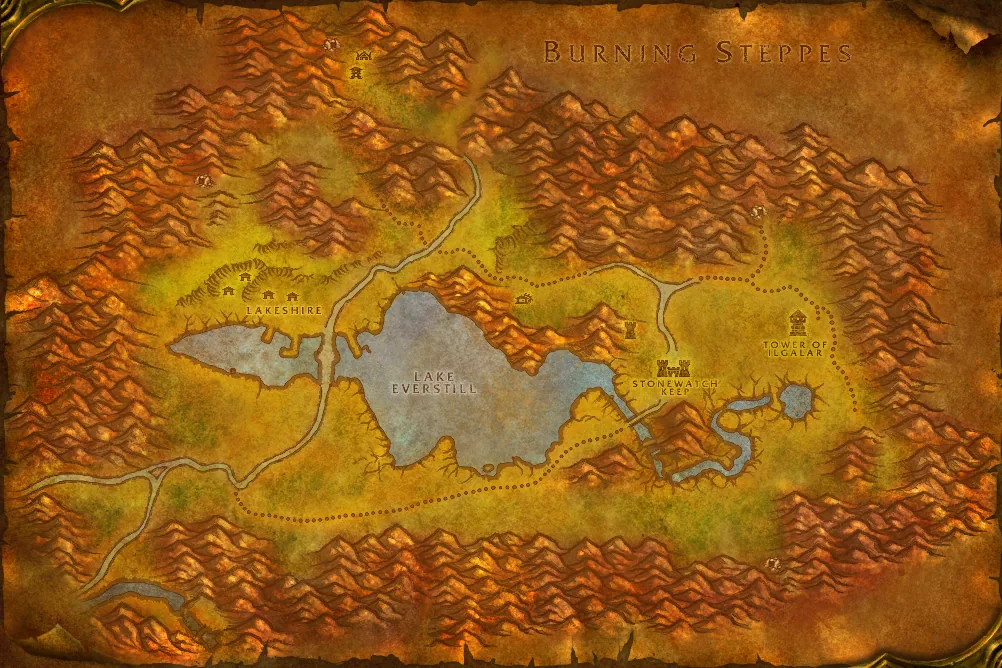 Redridge Mountains map