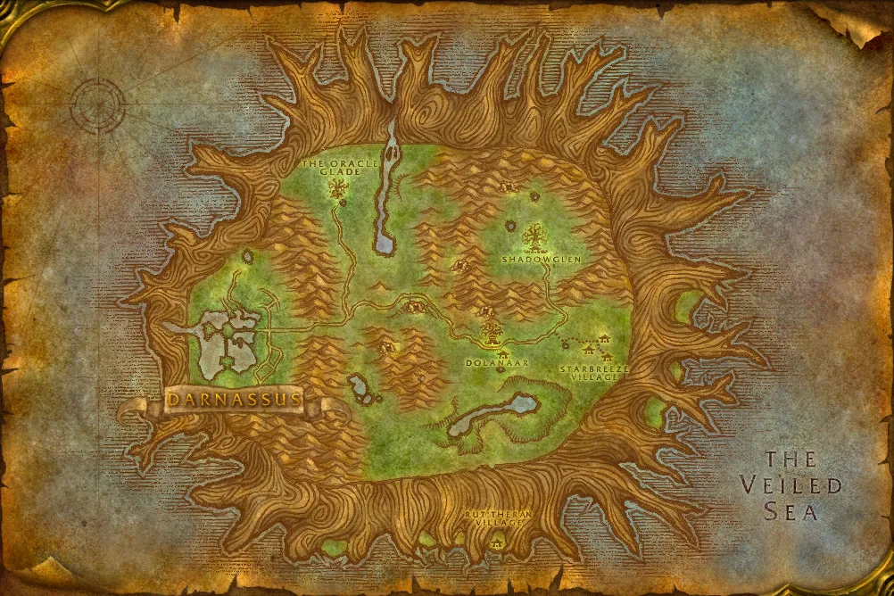 Teldrassil map