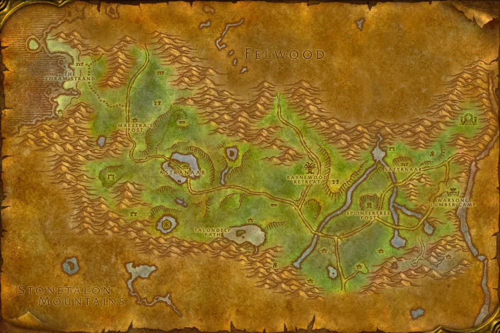 Ashenvale map