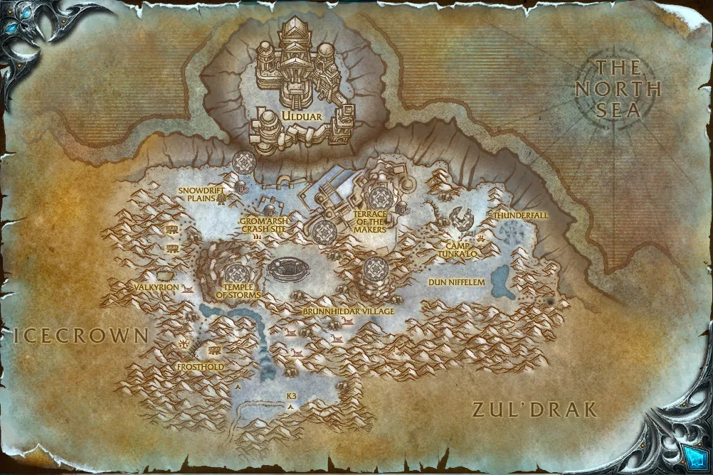 The Storm Peaks map