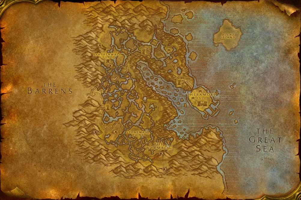 Dustwallow Marsh map