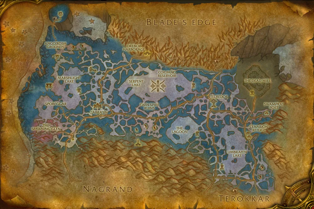 Zangarmarsh map