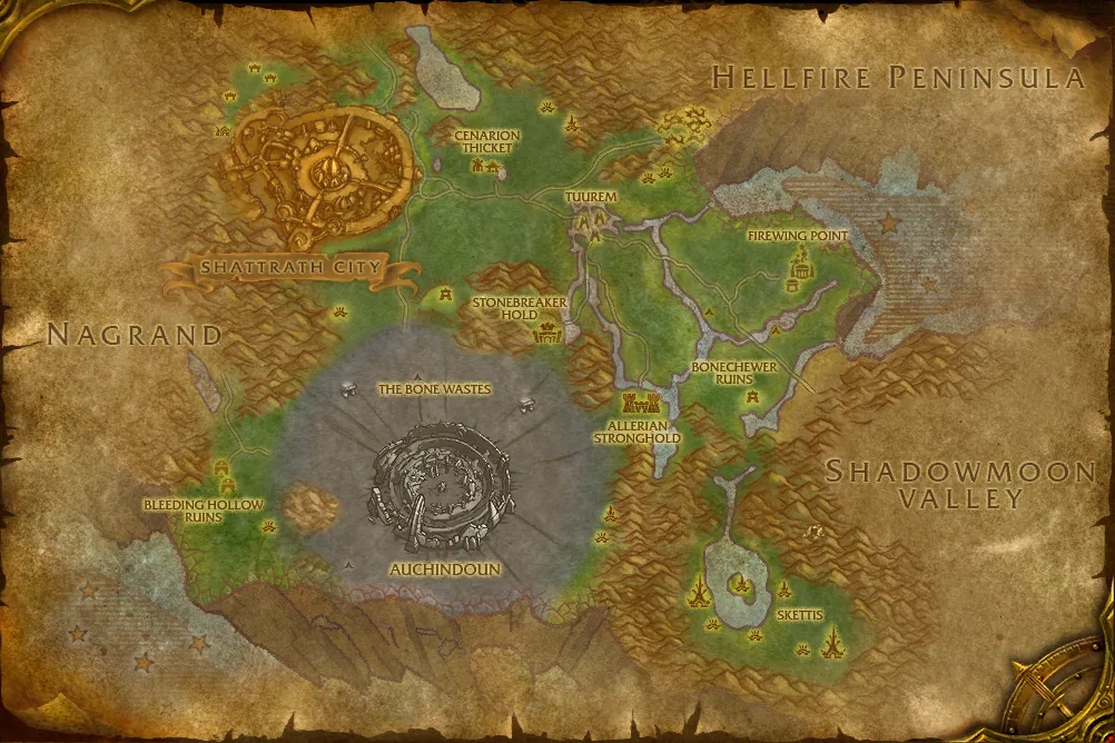 Terokkar Forest map