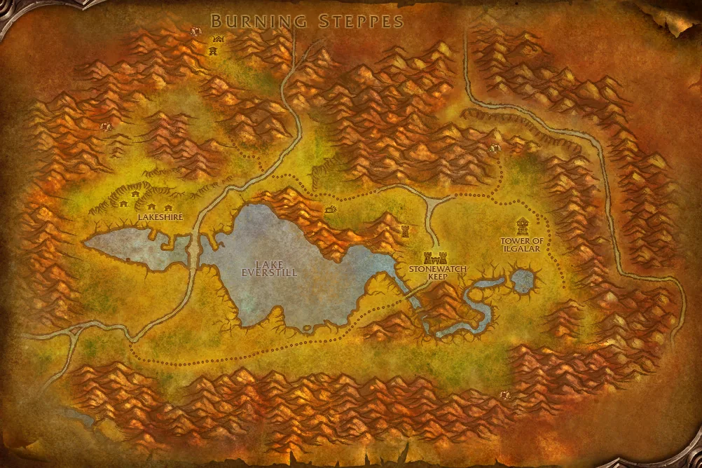 Redridge Mountains map