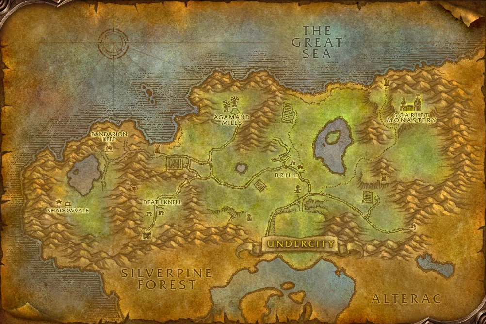 Tirisfal Glades map