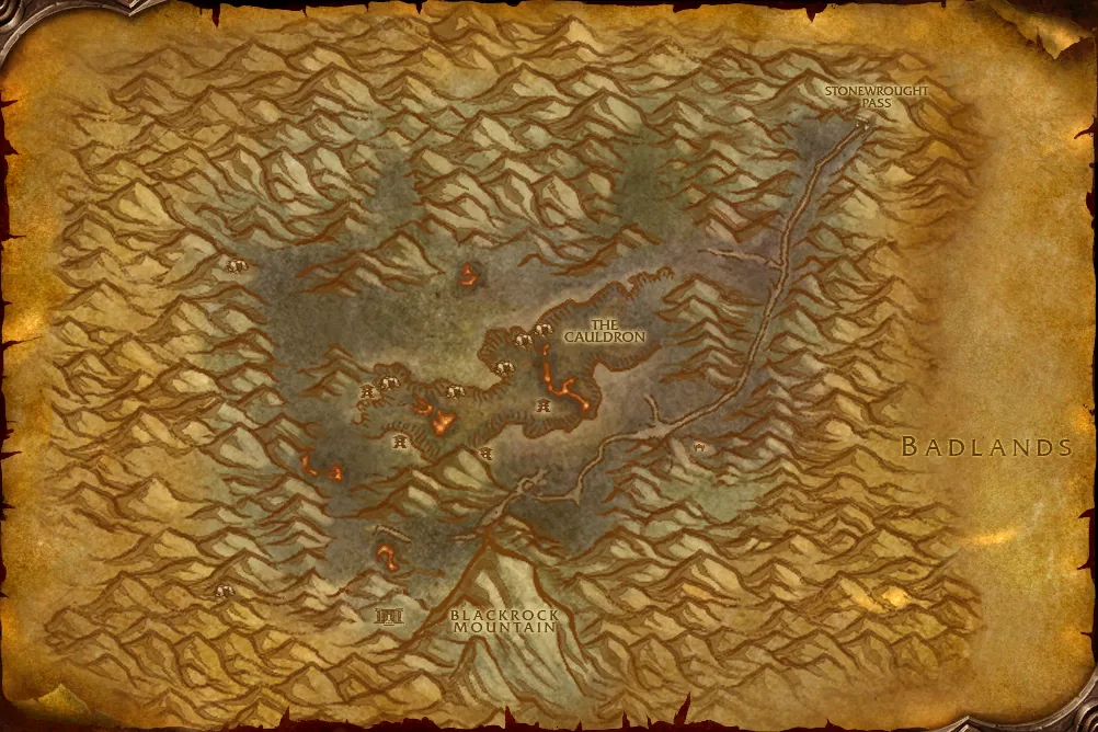 Searing Gorge map