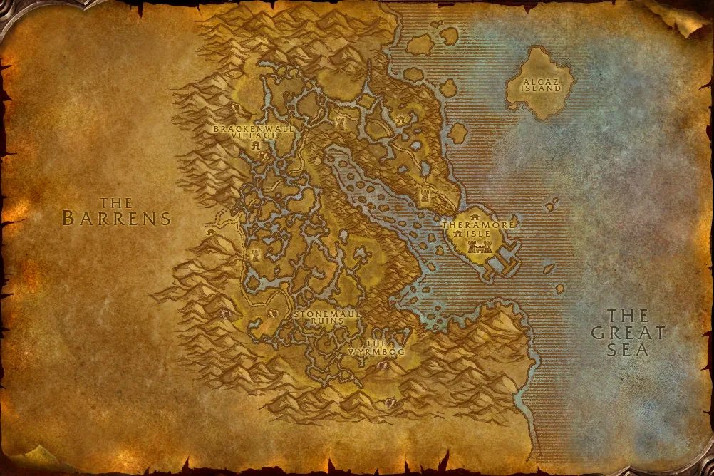 Dustwallow Marsh map