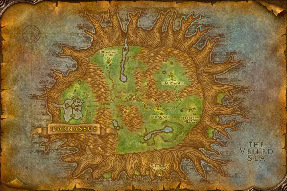 Teldrassil map