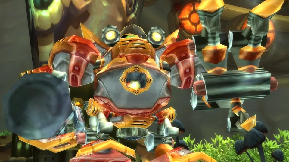 Der mechanische Anzug von Robogenieur Dampfhammer in der Dampfkammer