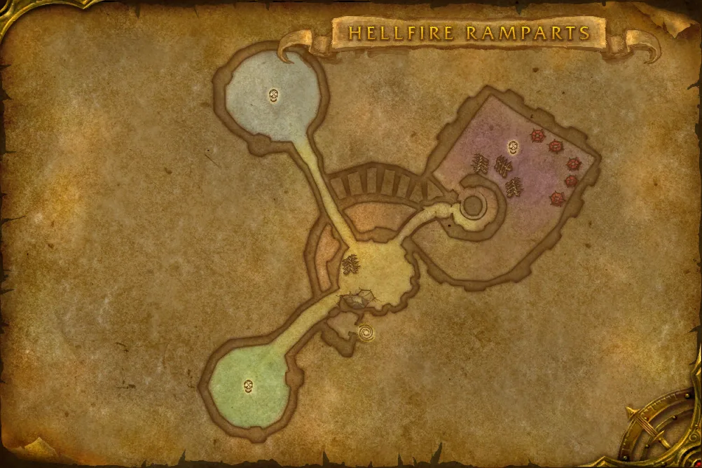 Hellfire Ramparts, interior map