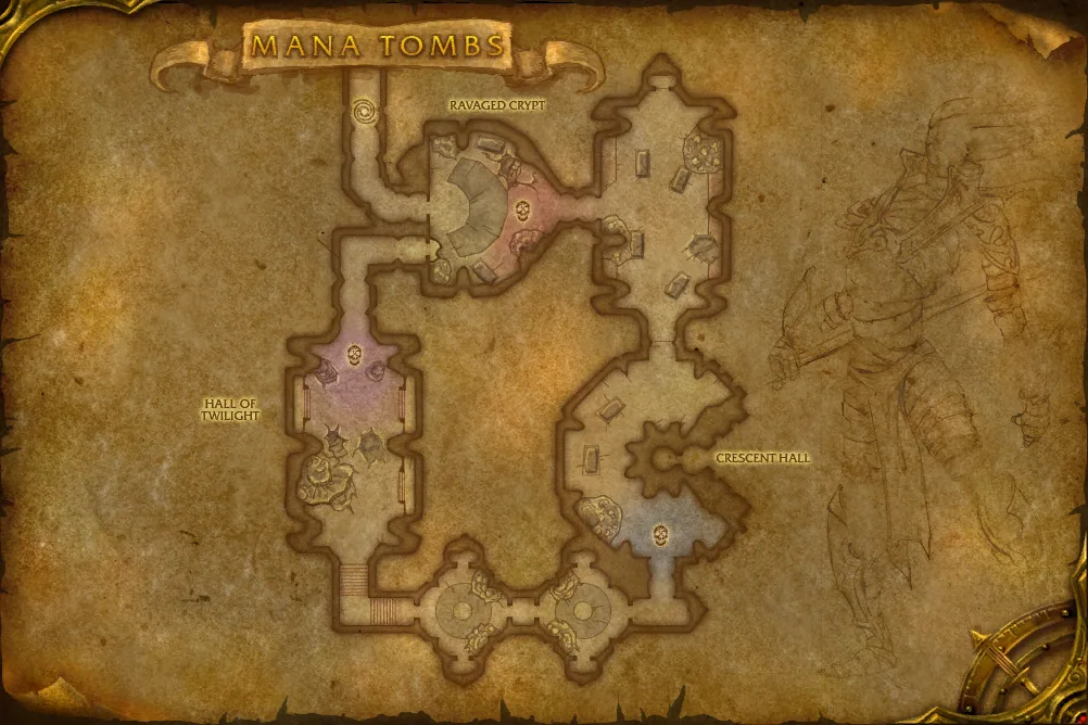Mana-Tombs, interior map