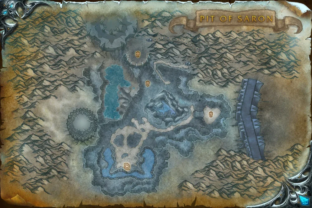 Pit of Saron, interior map