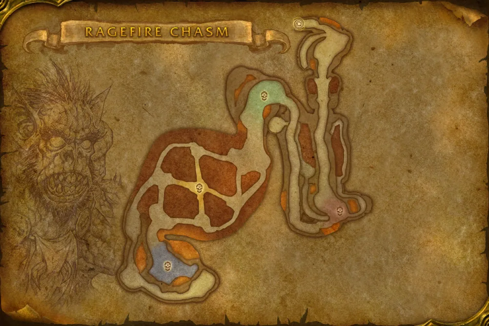 Ragefire Chasm, interior map