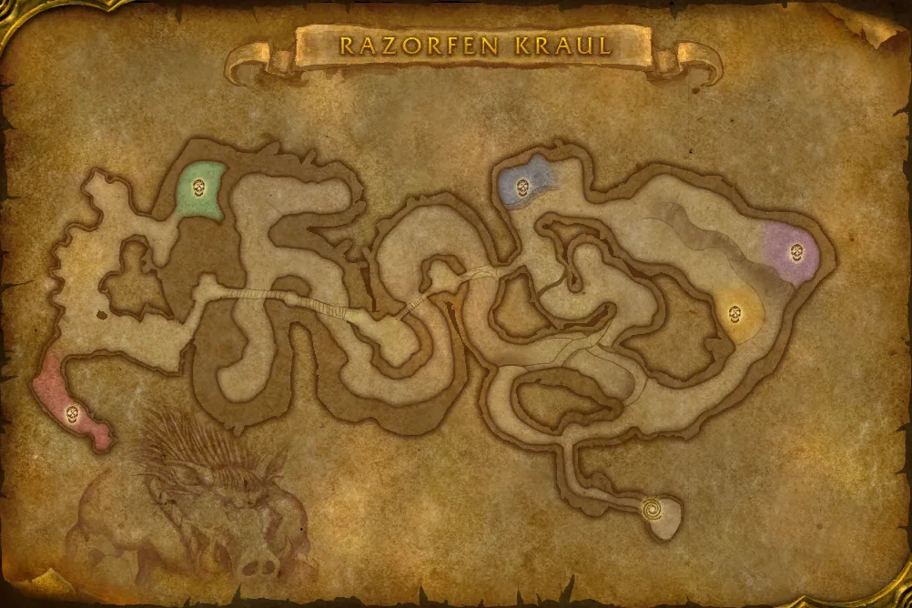Razorfen Kraul, interior map