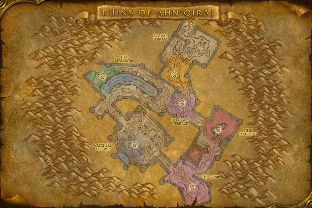 Ruins of Ahn'Qiraj, interior map