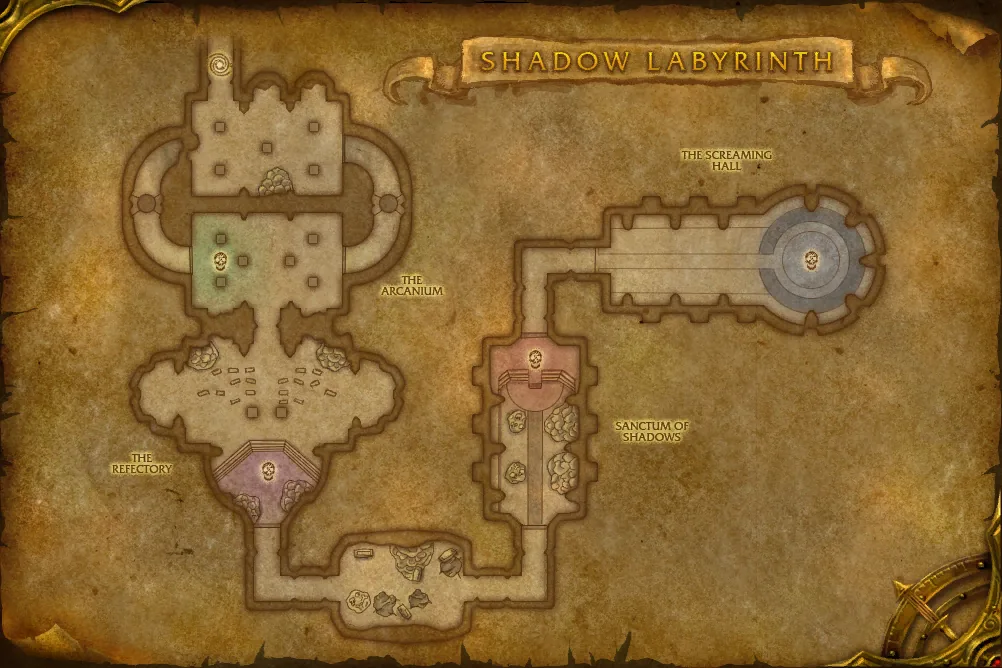 Shadow Labyrinth, interior map