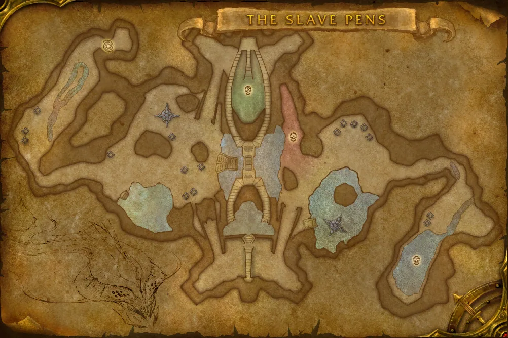 The Slave Pens, interior map