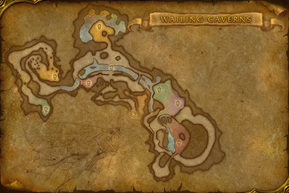 Wailing Caverns, interior map