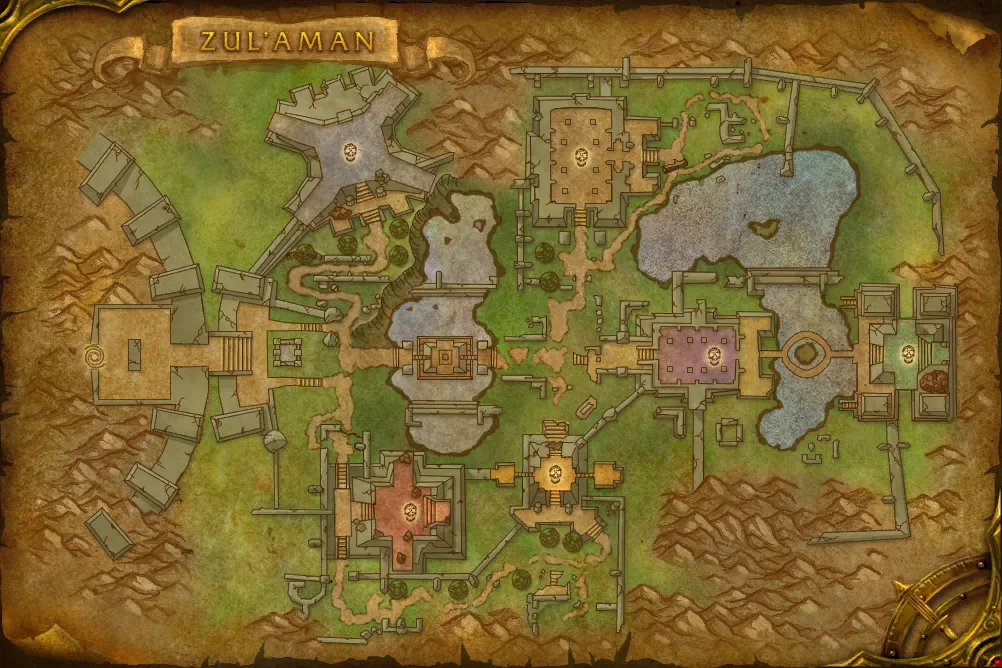 Zul'Aman, interior map