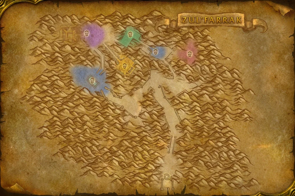Zul'Farrak, interior map