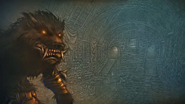 One of Arugal's worgen stalking the halls of Shadowfang Keep