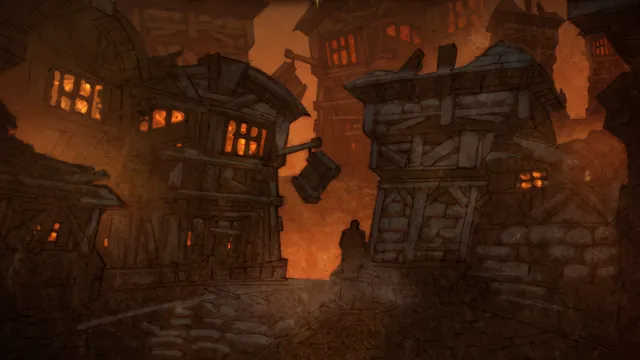 The burning city of Stratholme