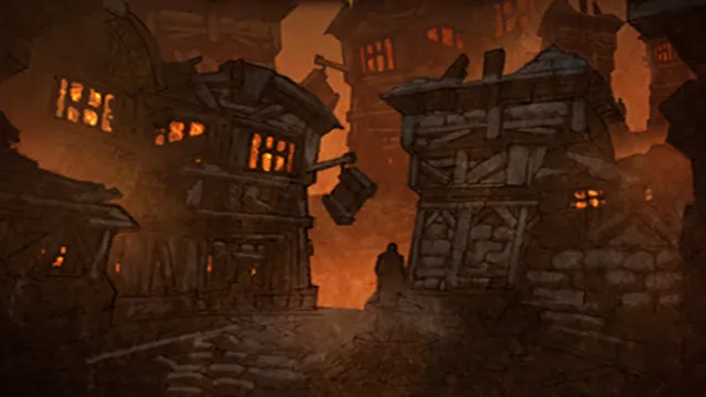 The burning city of Stratholme