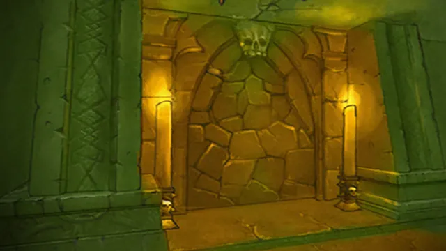 A sealed Hakkari door inside the sunken Temple of Atal'Hakkar