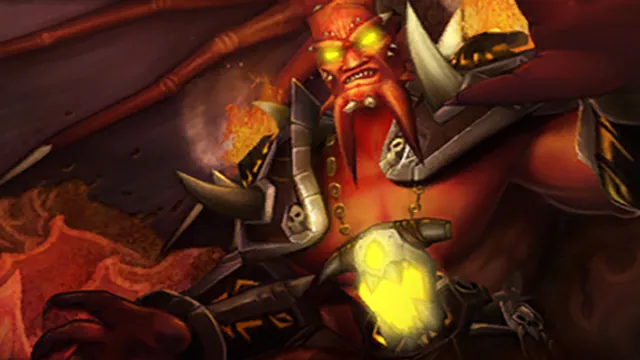 Kil'jaeden emerging in fel fire above the Sunwell