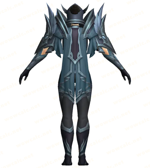 Traje de Zeloso de Al'Aketh, vista traseira