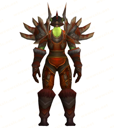 Habits de seigneur de guerre, vue de dos