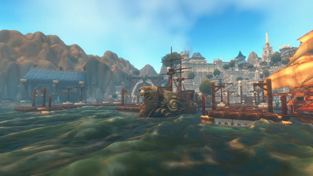 Forever preview of Stormwind harbor and its surroundings