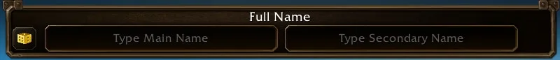 Forever two-part character name input