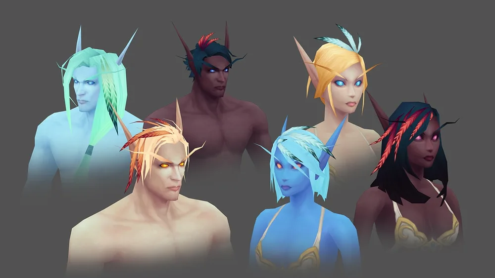 Work-in-progress Standard Definition Skyborne character models