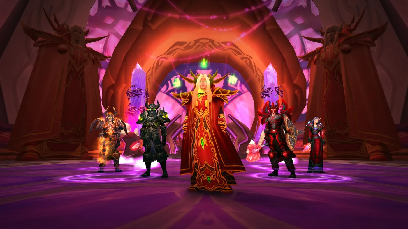 Kael’thas Sunstrider and his advisors in The Eye