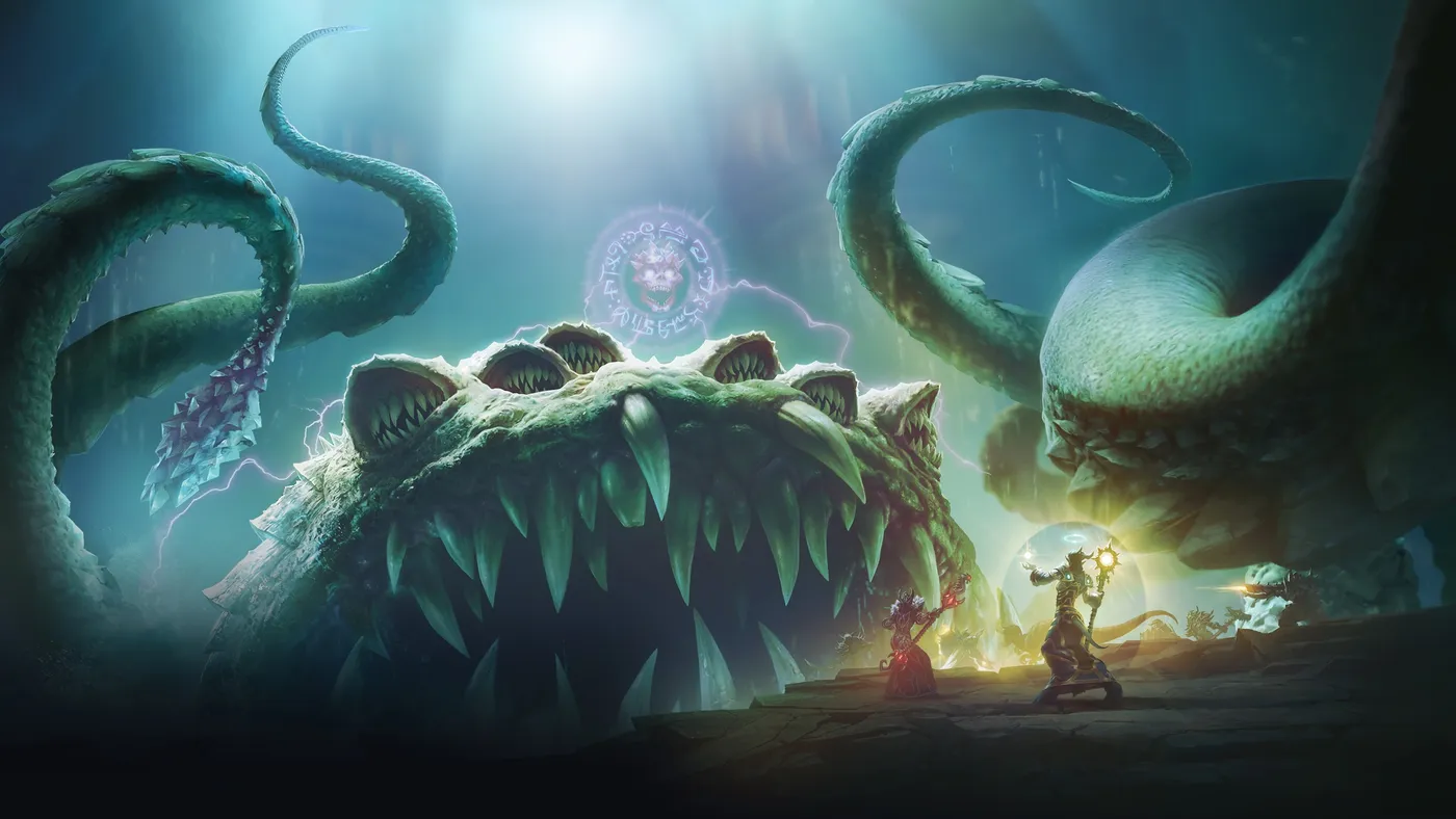 Heroes face Yogg-Saron in Blizzard's Ulduar art